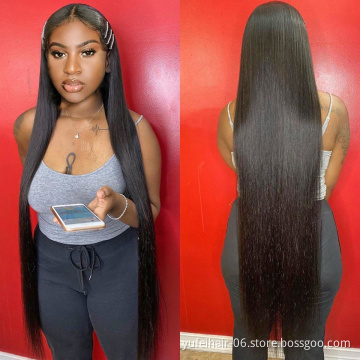 Wholesale Straight Brazilian Hair HD Lace Wigs,13X6 lace frontal wig with baby hair,Virgin human hair wigs for black women